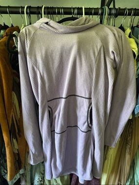 Melanzana micro grid hoodie dress in Lavender